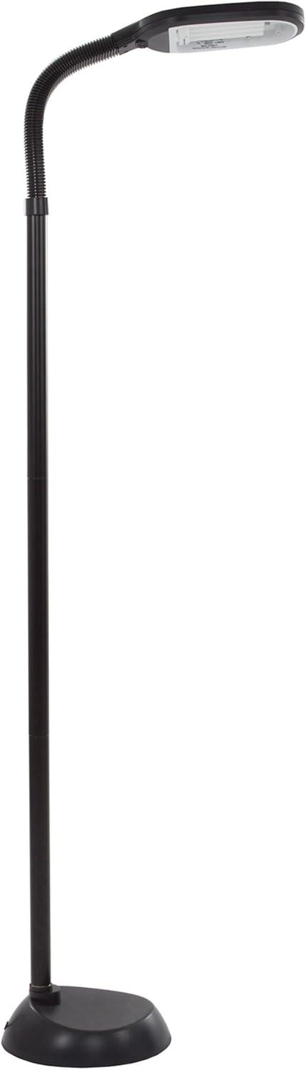 Arc Adjustable 20" Black LED Floor Lamp with Flexible Neck