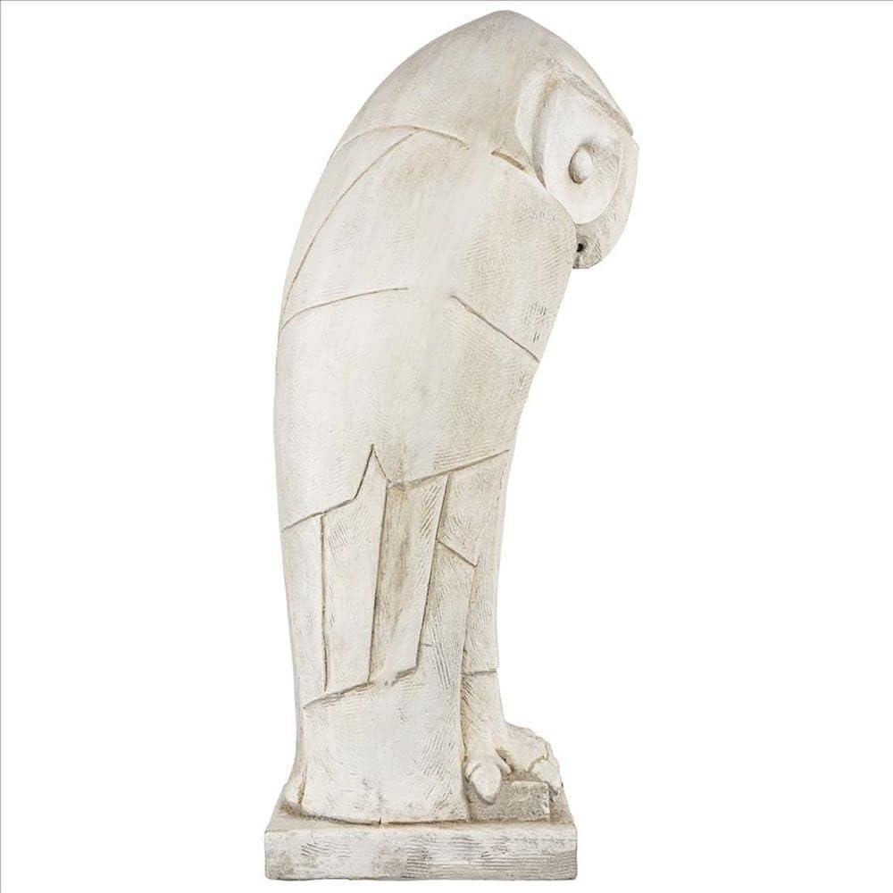 Polar Owl Sentinel Art Deco Garden Statue