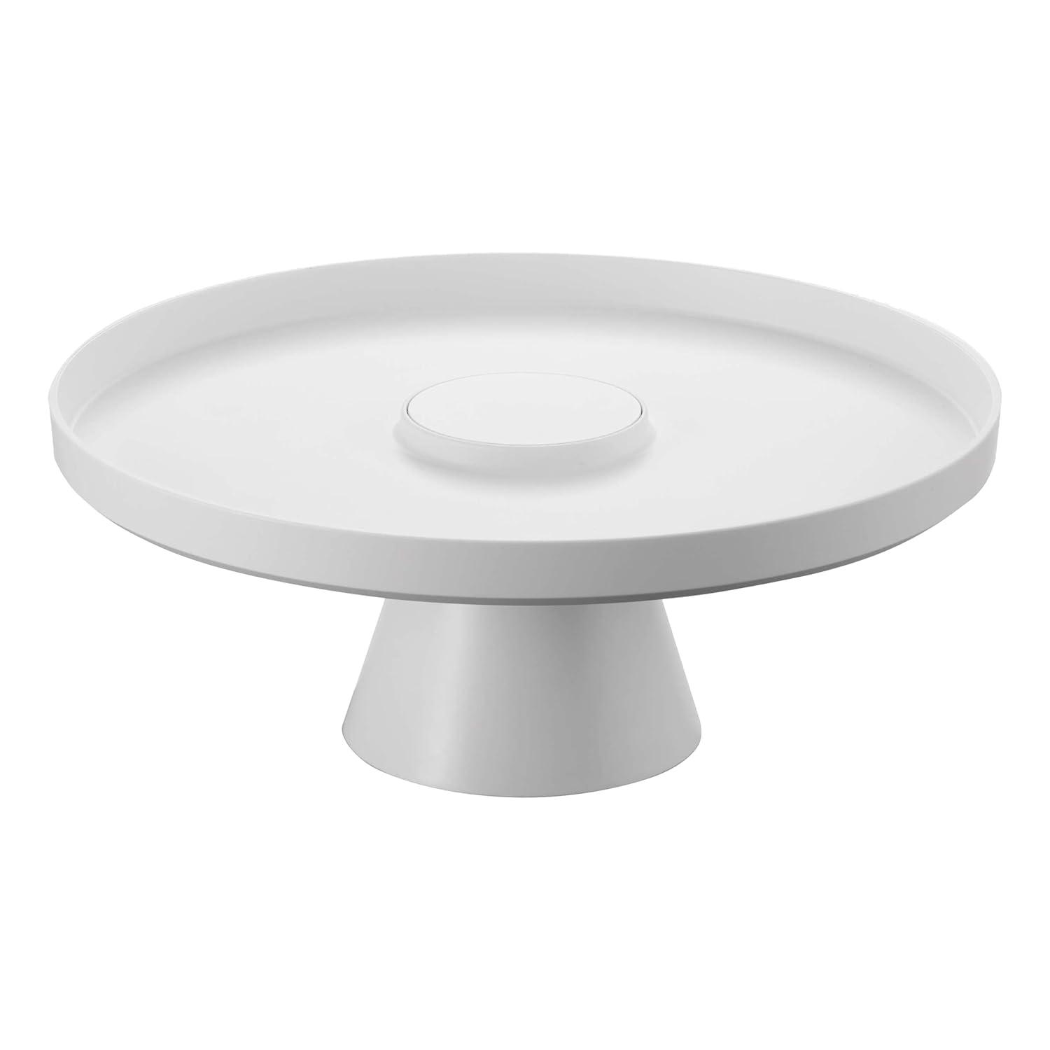 Yamazaki Home Yamazaki Home Plastic 9" Round, Stackable Cake And Dessert Stand, Plastic, Stackable