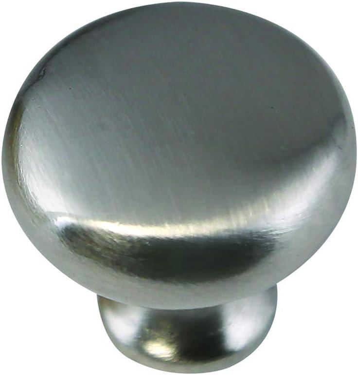 Design House 564567 1.25-inch Mushroom Cabinet Knob, Satin Nickel, 5-Pack (Set of 5)