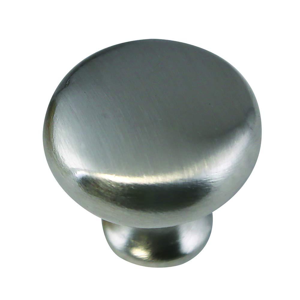 Design House Design House 564567 1.25-inch Mushroom Cabinet Knob, Satin Nickel, 5-Pack (Set of 5)