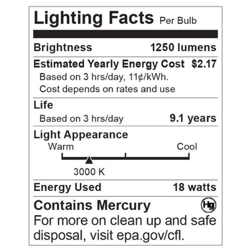 18-Watt White Fluorescent T4 Quad 4-Pin Tube Bulb