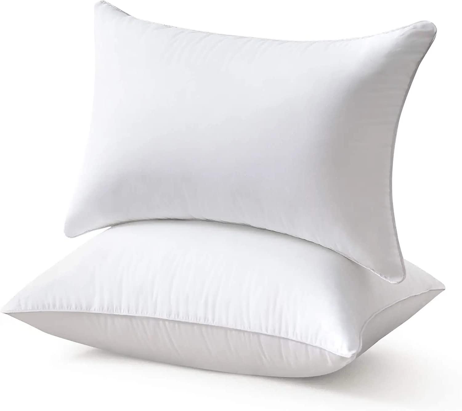 THROW PILLOW, SOFA PILLOW, OUT DOOR PILLOW, COUCH PILLOW, BEDDING PILLOW Inserts (Set of 2, White), 18x18 Inches - Lightweight Fillers for Sofa, Bed, and Home Décor (18x18 Inch (Pack of 2)