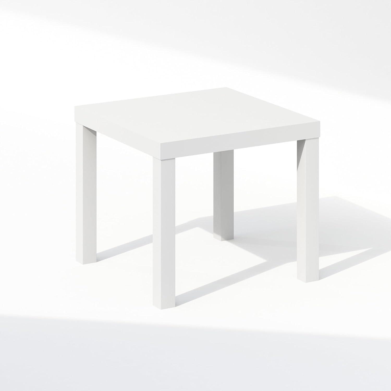 Furinno Simple Square Coffee Table, Side Table, White