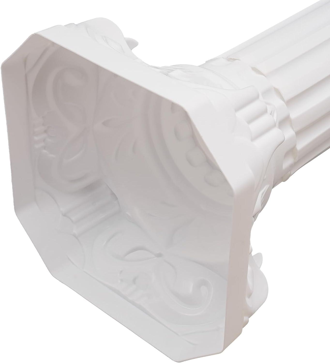 Roman Columns Plastic Wedding Stand Pillar Greek Statue Plant Stand Elegant Event Party Decorative Pedestal Flower Pot Holder Decor (4Pcs, 11.81x35.43 Inch)