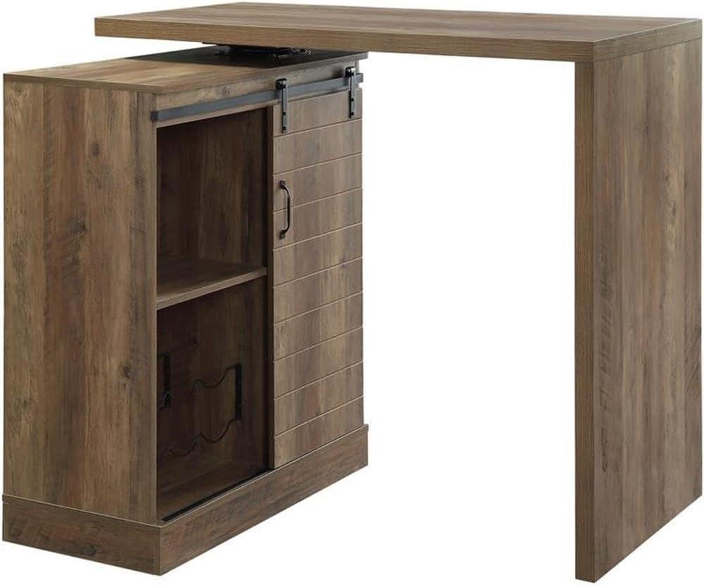 47" Quillon Console Table Rustic Oak Finish - Acme Furniture: Wood Composite, Storage, No Assembly Required