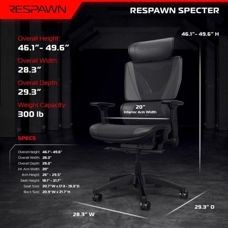 RESPAWN Specter High Back Ergonomic Gaming Chair