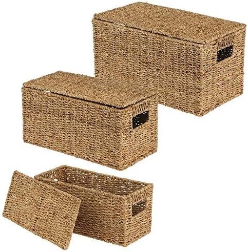 mDesign Home Seagrass Lid