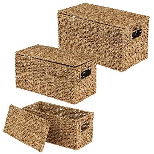 mDesign Home Seagrass Lid