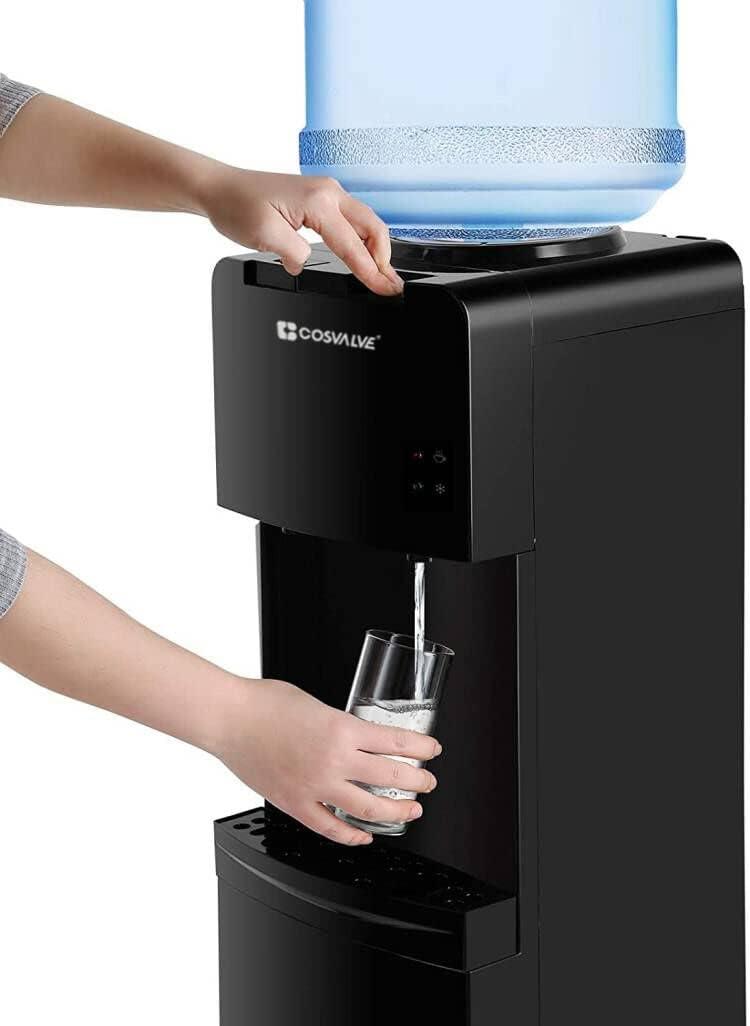 Black 5 Gallon Top Load Hot/Cold Water Dispenser