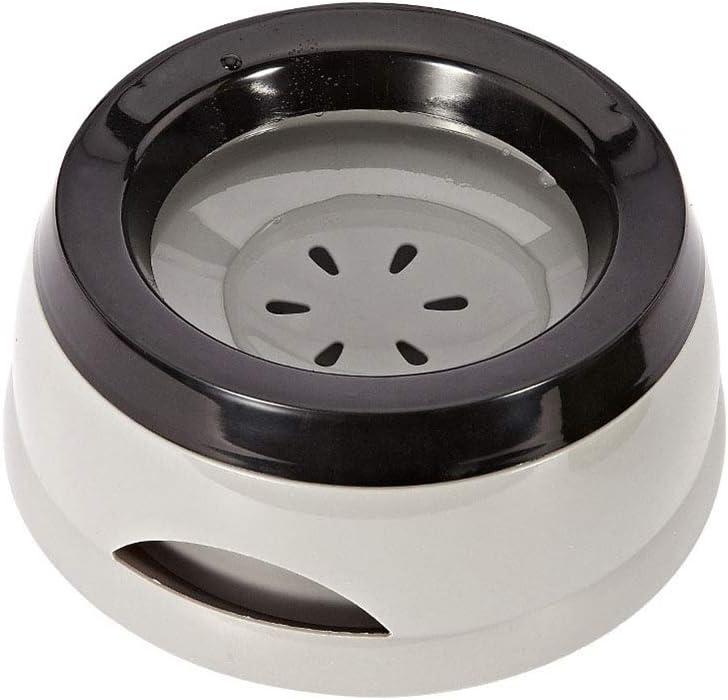 Gray Polypropylene No Spill Dog Water Bowl with Floating Disk