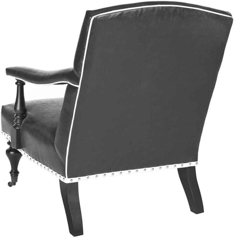 Devona Arm Chair - MCR4731 - Charcoal/White - Safavieh