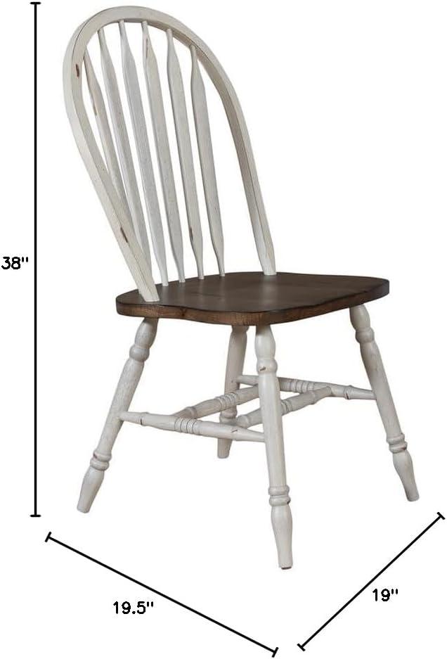 Carolina Crossing Windsor Side Chair- White- Set of 2