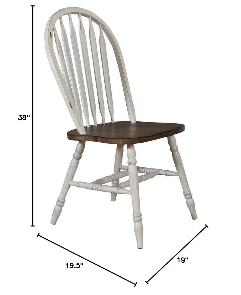 Carolina Crossing Windsor Side Chair- White- Set of 2
