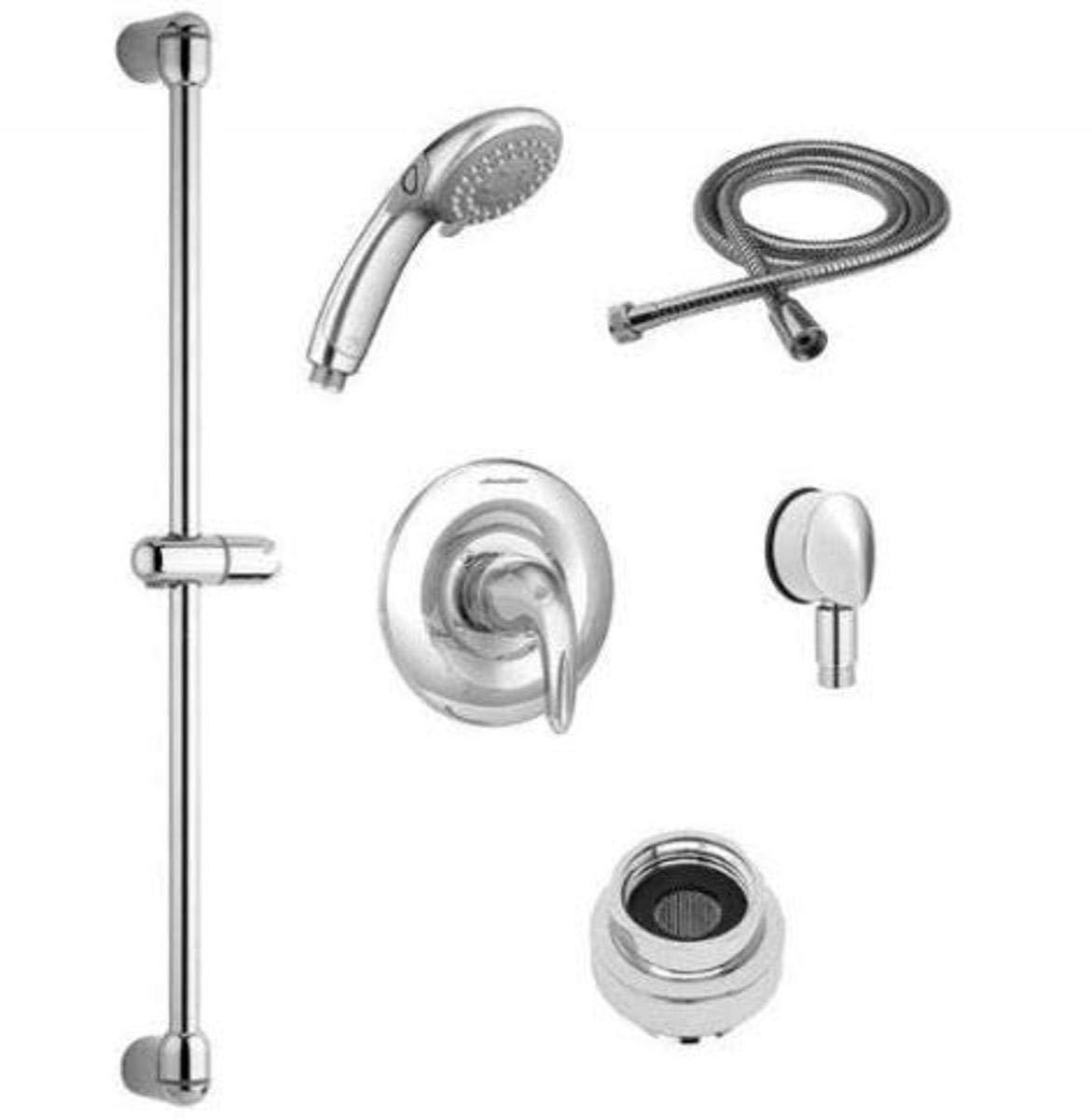 Chrome Adjustable Handheld Shower System with Slide Bar