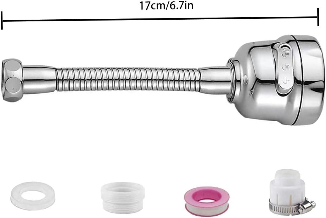 Kitchen Faucet Sprayer Attachment, Movable Faucet Extender for Kitchen Sink, 360° Rotatable Sink Faucet Head Anti-Splash Tap Booster Shower and Water Saving Faucet for Kitchen