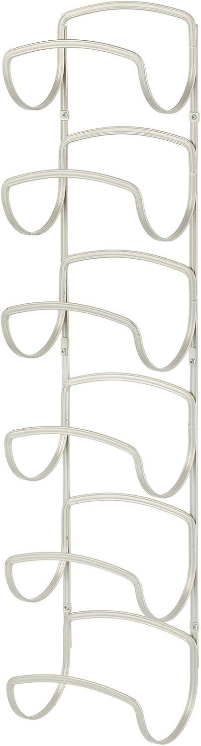 mDesign Steel Towel Holder for Bathroom Wall - Wall Mounted Organizer - Satin