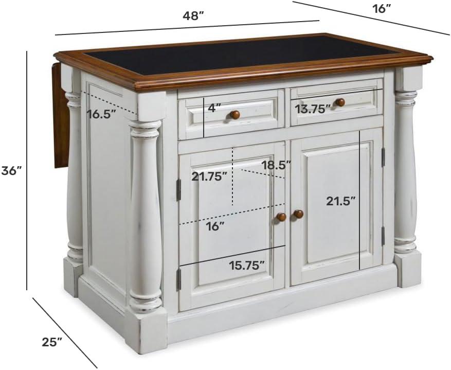 Home Styles Monarch Granite Top Kitchen Island