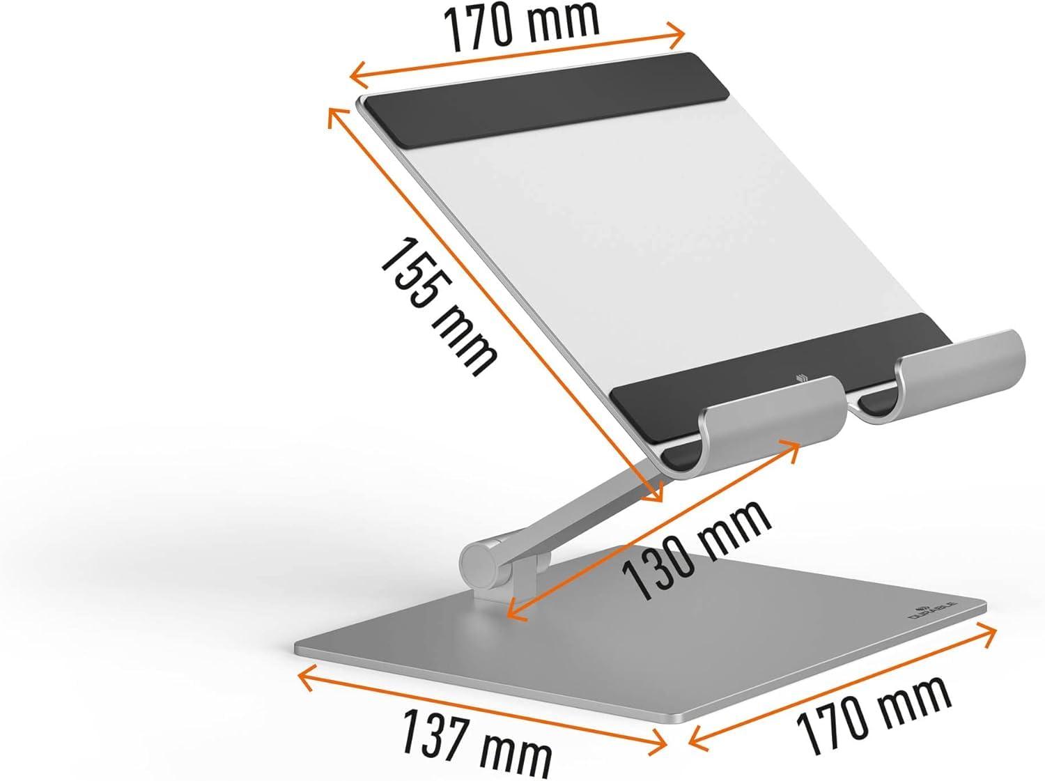Durable Aluminum Tablet Stand for 7" to 13" Tablets and Smartphones - Height and Angle Adjustable for iPad, Samsung, and More - Foldable Kitchen and Desk Holder