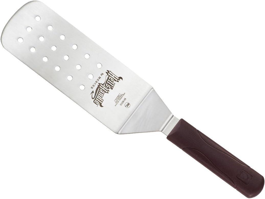 Mercer Culinary M18310 Turner with Nylon Handle, Perforated, Stainless Steel (Blade - 8 in X 3 in)