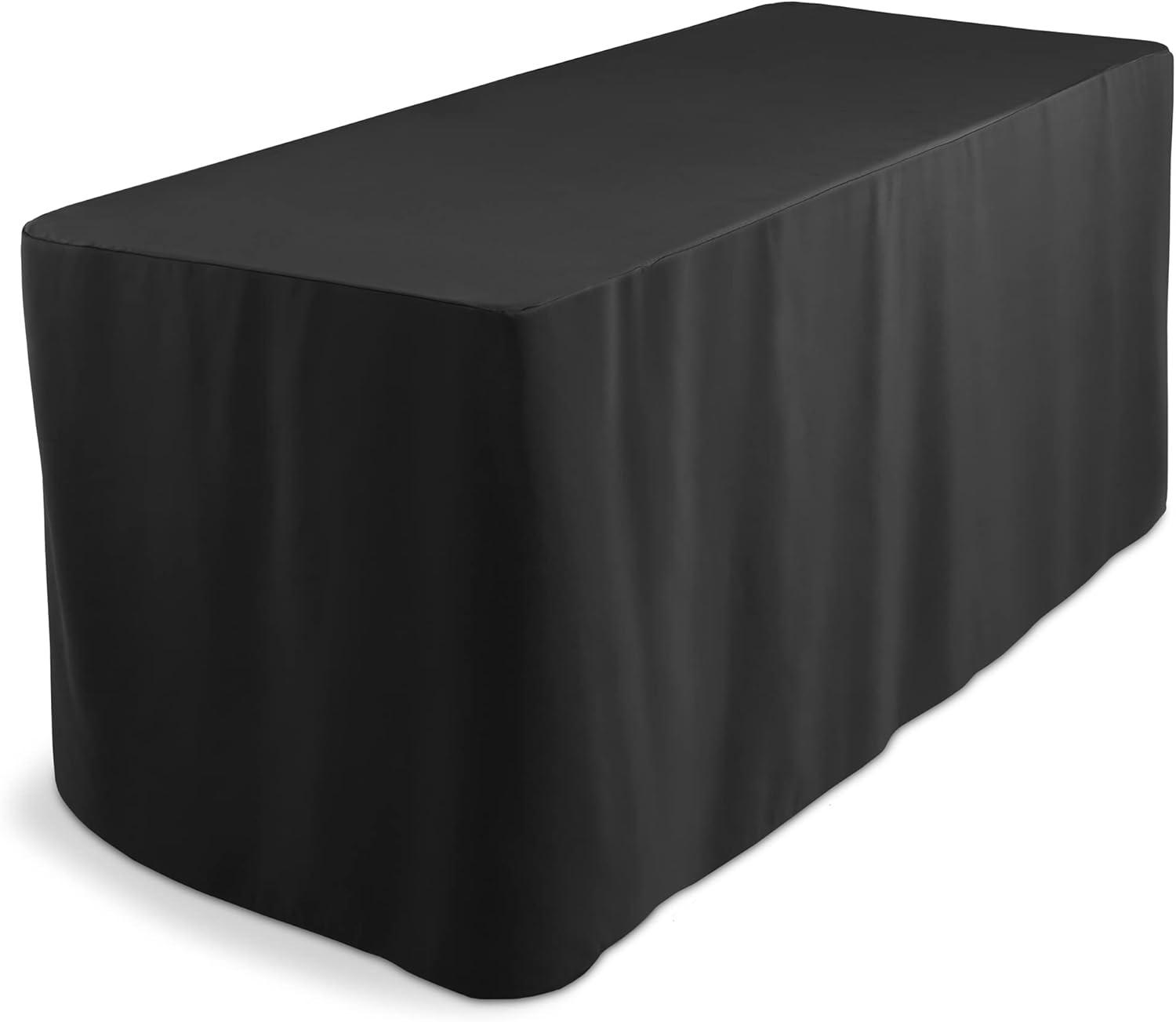 Lann's Linens 6'' Fitted Tablecloth With Open Back - Trade Show Table Cover