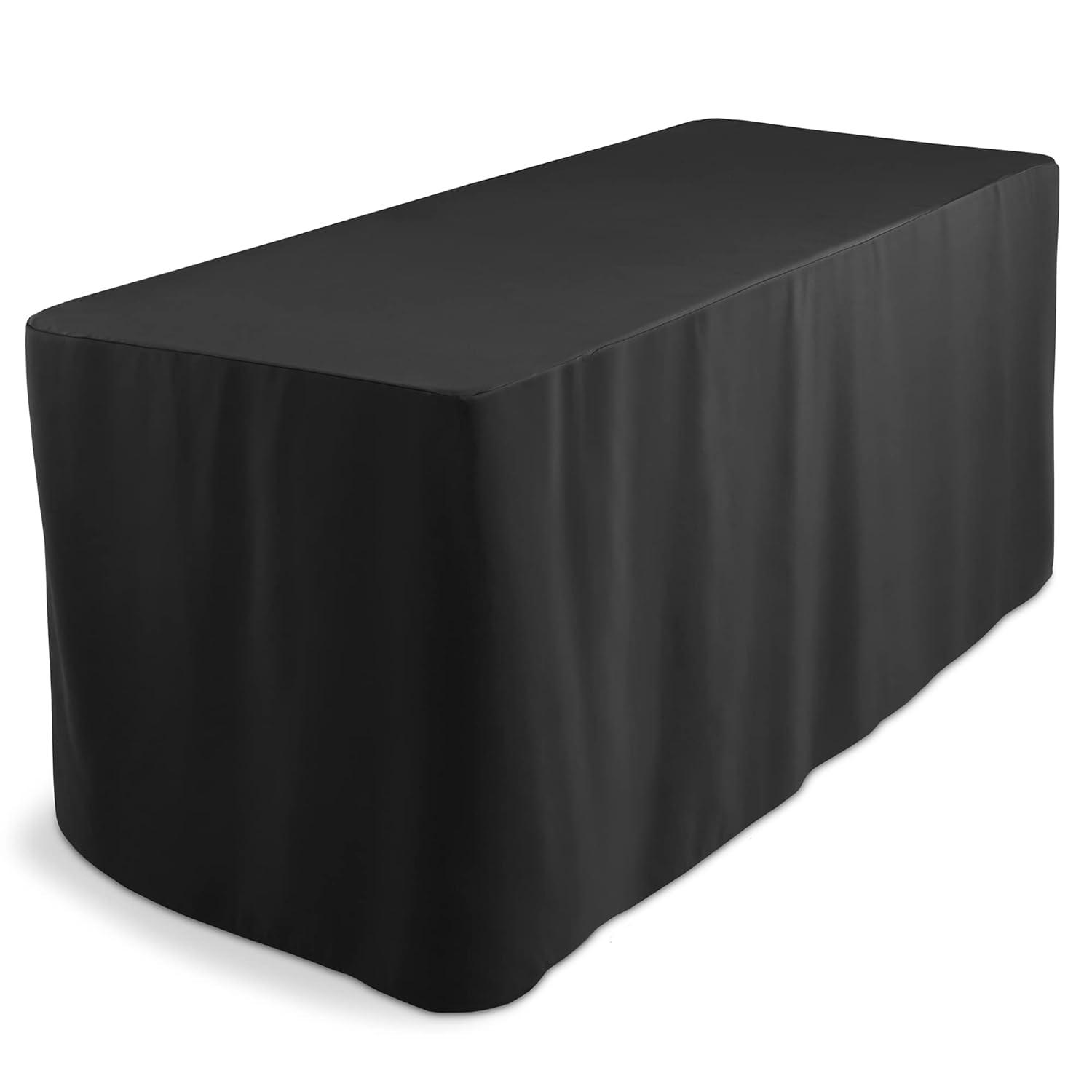 Lann's Linens 6'' Fitted Tablecloth With Open Back - Trade Show Table Cover