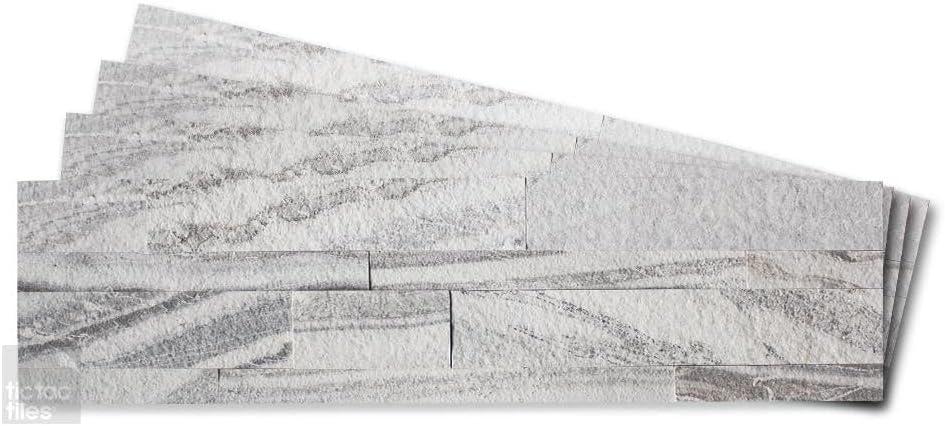 6'' W x 24'' L Natural Stone Peel and Stick Mosaic Tile