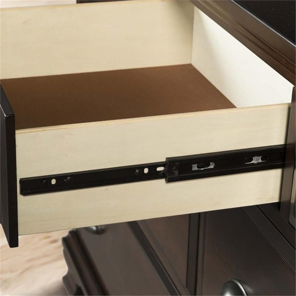 Brinley Nightstand Cherry Red - Picket House Furnishings: Mid-Century Modern Style, Laminated Finish, MDF & Metal Hardware