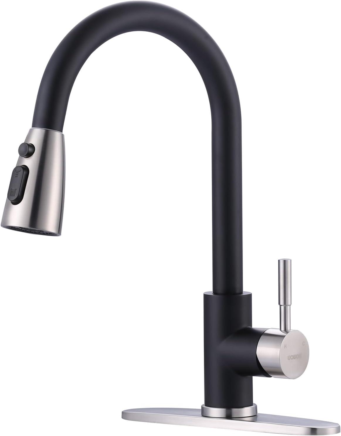 High Arc Pull Down Kitchen Faucet with Sprayer