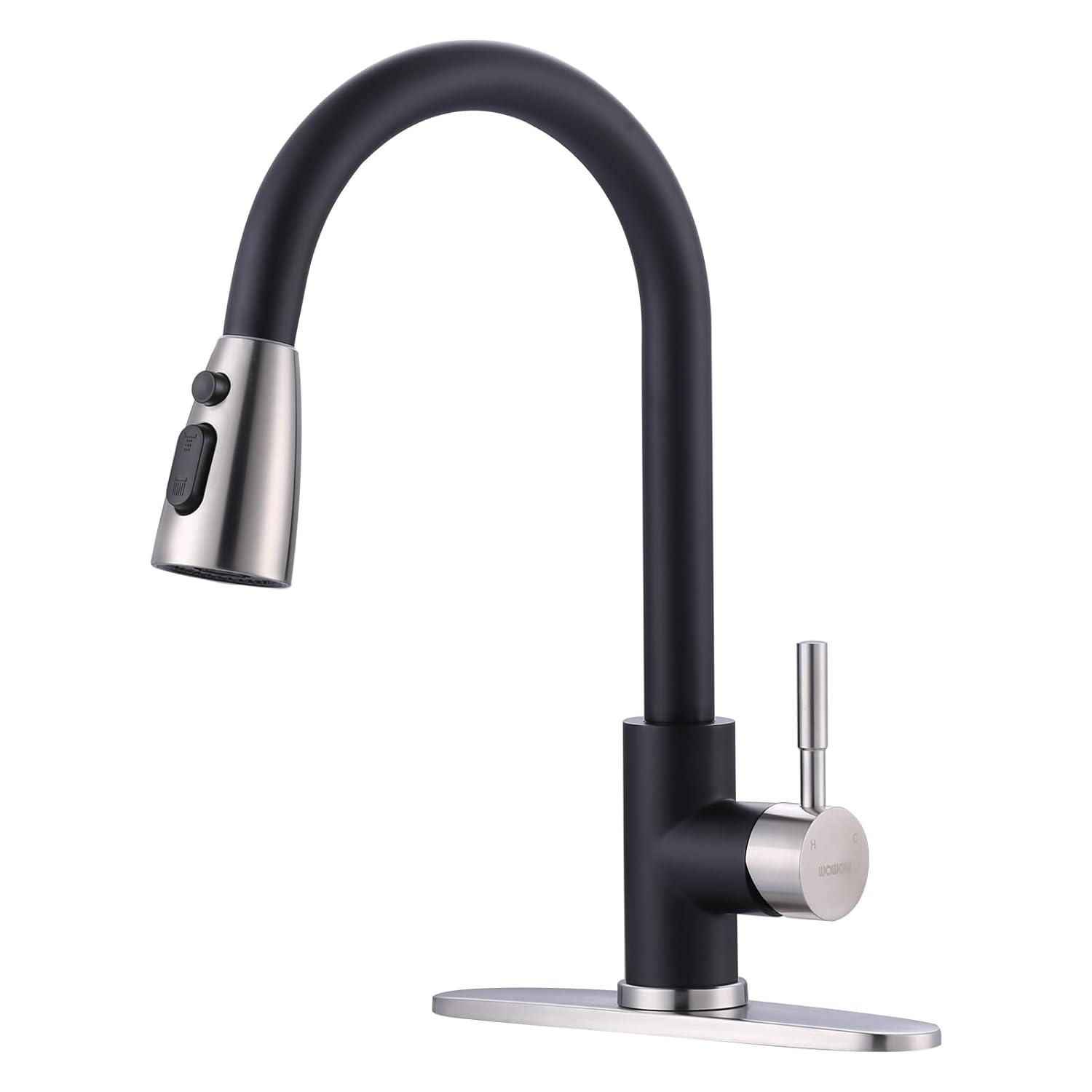 High Arc Pull Down Kitchen Faucet with Sprayer