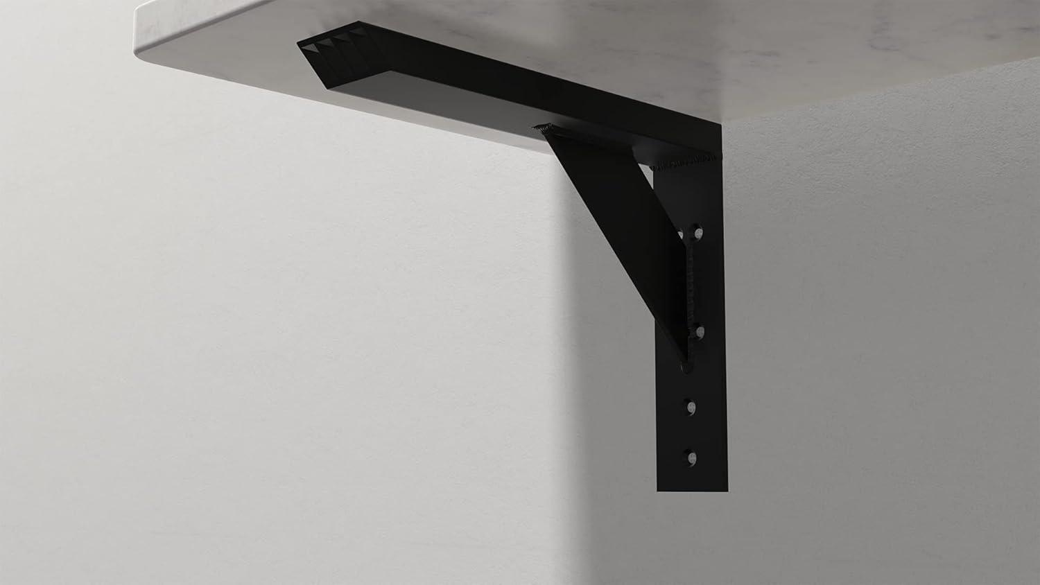 Black Industrial Steel Large Shelf Bracket for Countertops