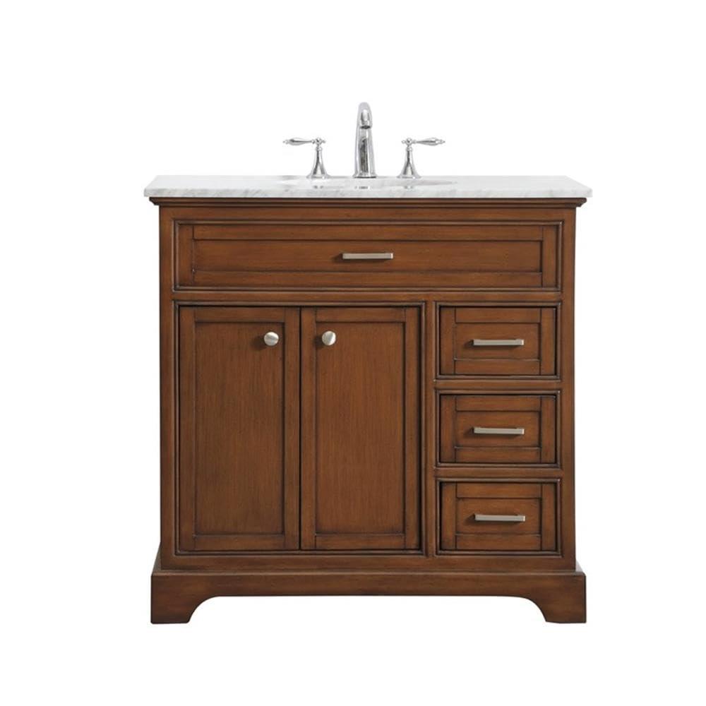 Hermes 36'' Single Bathroom Vanity with Marble Top