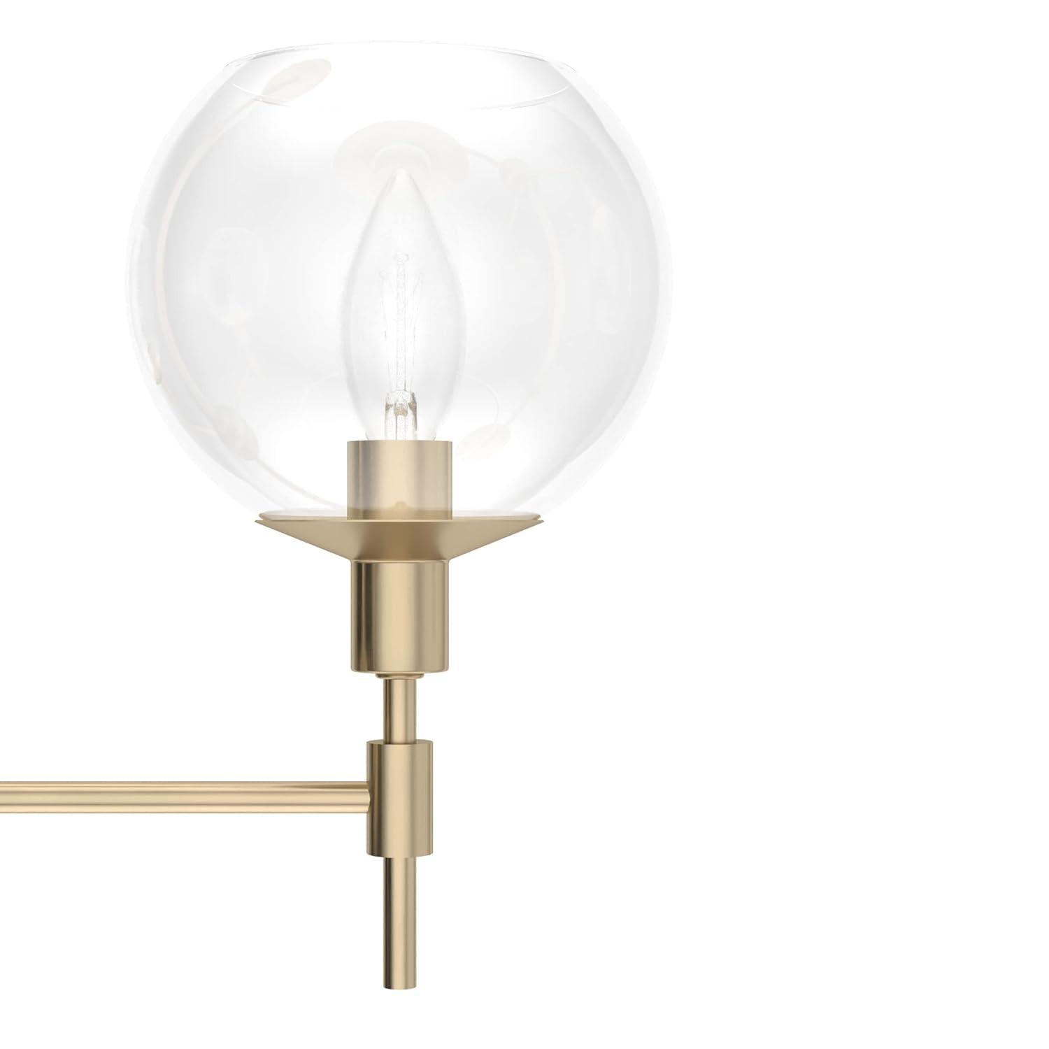 Hunter - Xidane 3-light Alturas Gold, Medium Size Chandelier, Dimmable, Mid Century Modern Style, Candle Shaped, for Bedrooms, Dining, Living Rooms - 19739