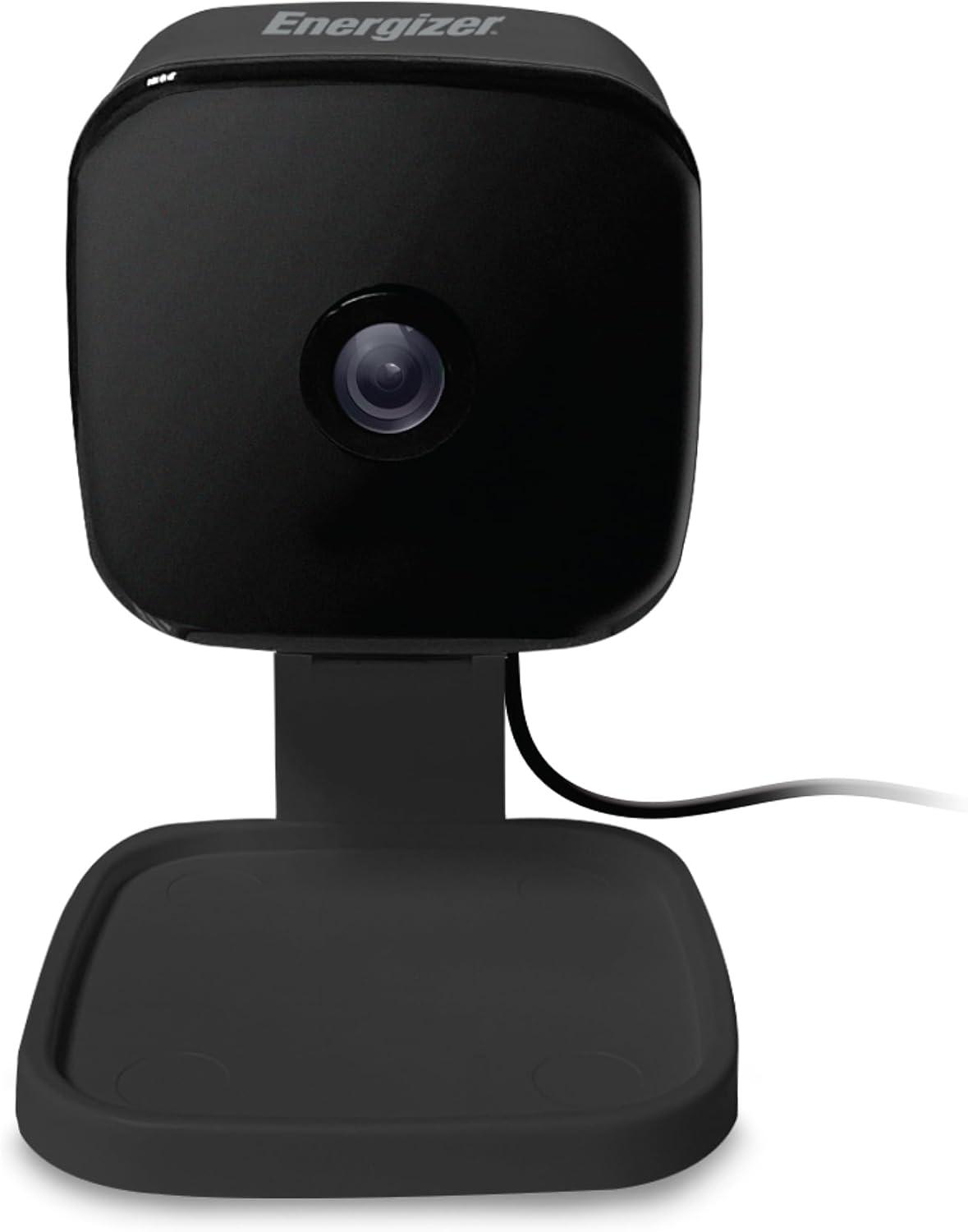 Energizer Connect Foldable 1080P HD Indoor Black Security Camera, Motion Alerts, Corded Electric