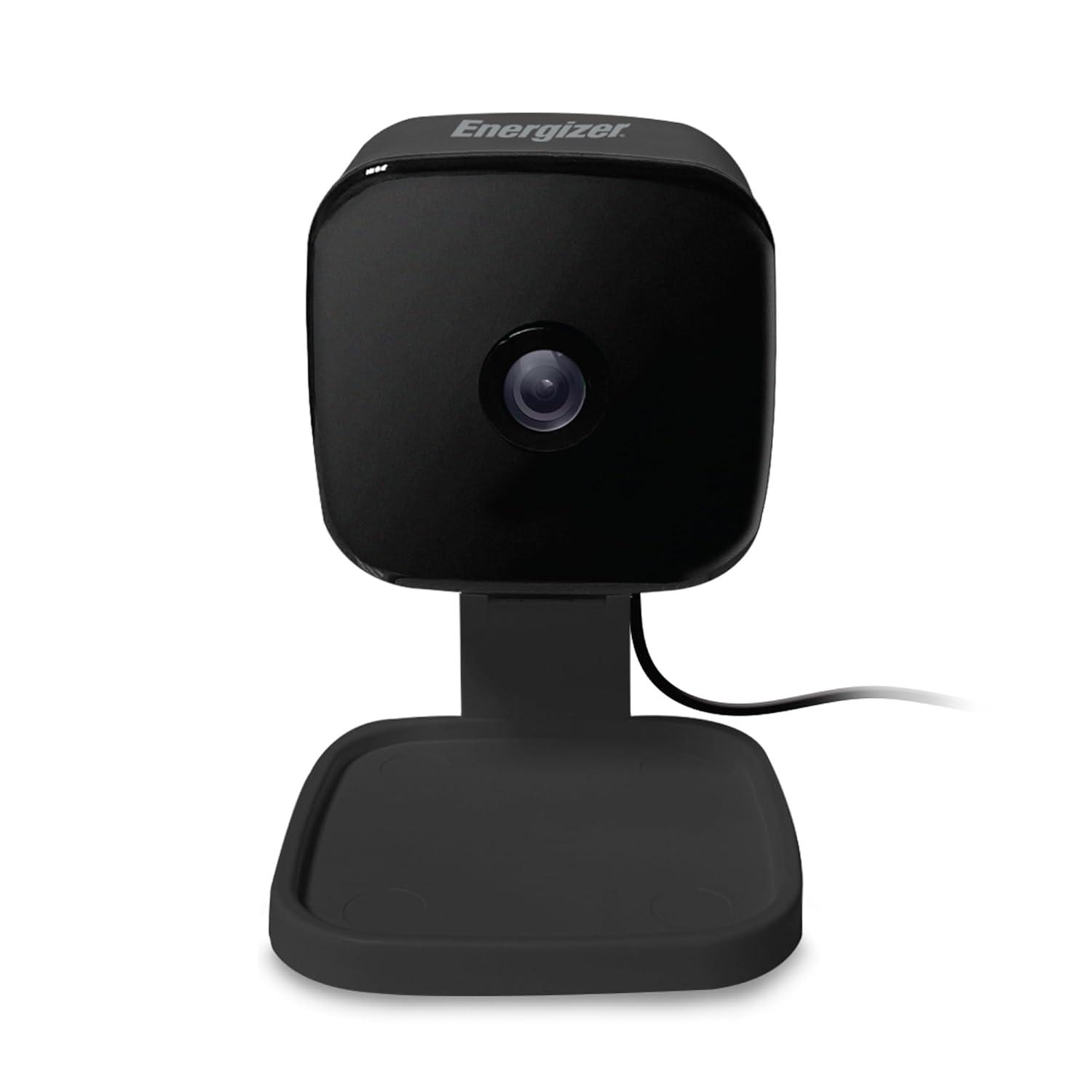 Energizer Connect Foldable 1080P HD Indoor Black Security Camera, Motion Alerts, Corded Electric