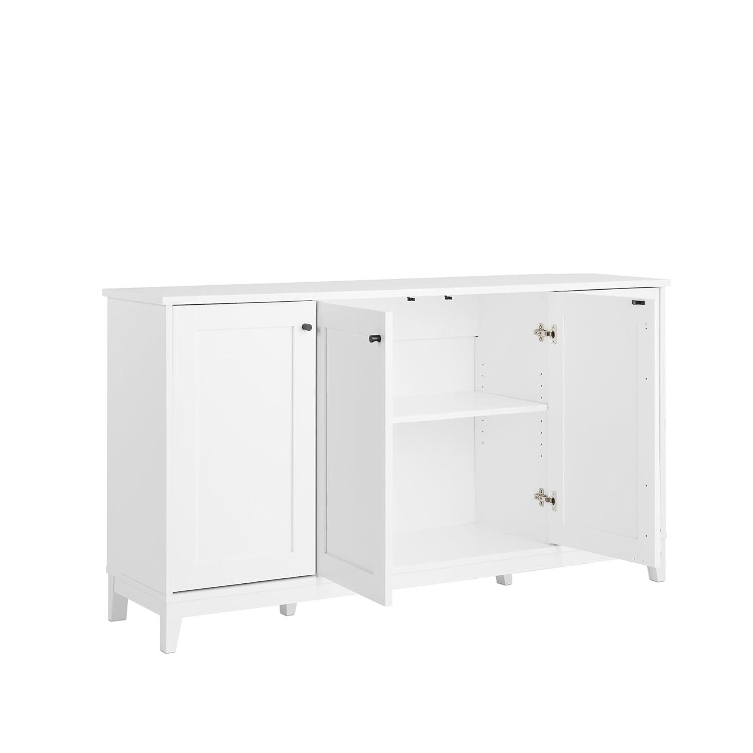 Millwood Pines Gonroff 4 Panel Door Console Table Storage Cabinet with Doors and Shelves, Sideboard Storage Cabinet
