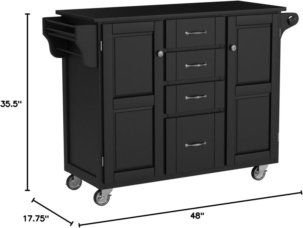 Homestyles Create-a-Cart Wood Rolling Kitchen Cart in Off White