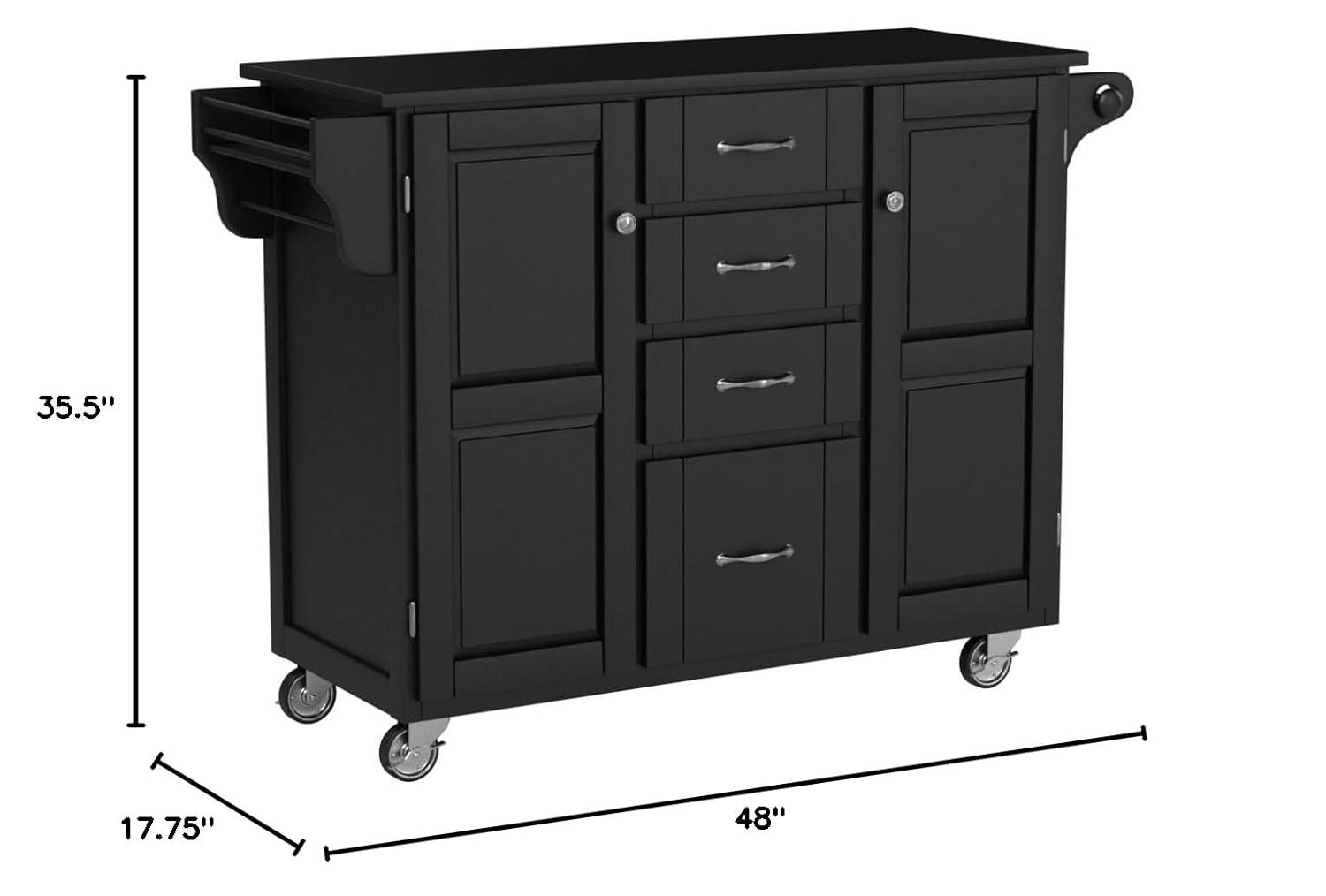 Homestyles Create-a-Cart Wood Rolling Kitchen Cart in Off White