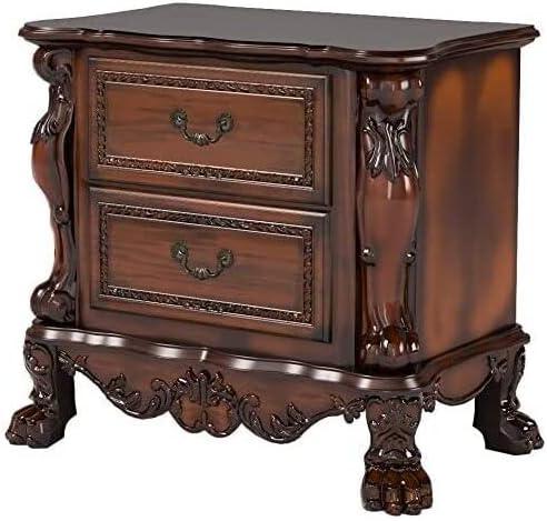 32" Cherry Oak Traditional 2-Drawer Nightstand