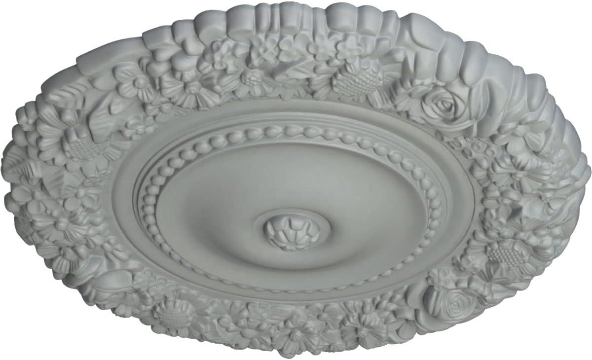 Ekena Millwork 21"OD x 2"P Marseille Ceiling Medallion (Fits Canopies up to 7 3/8")