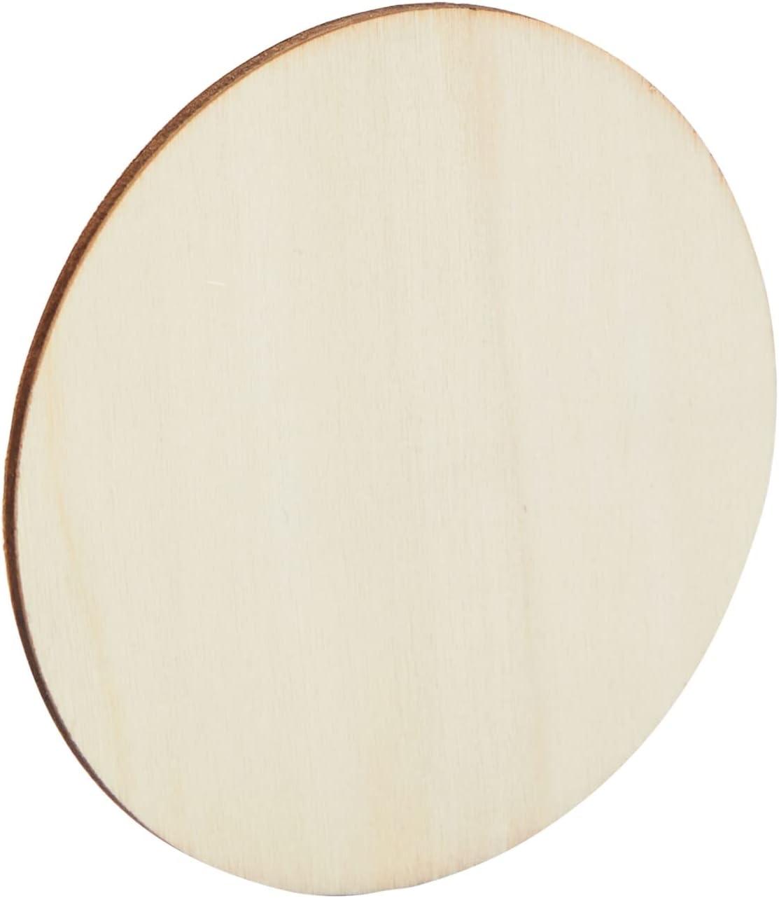 Juvale 36 Pack Unfinished Wood Circles for Crafts, 3 Inch Round Wooden Cutouts for DIY Projects
