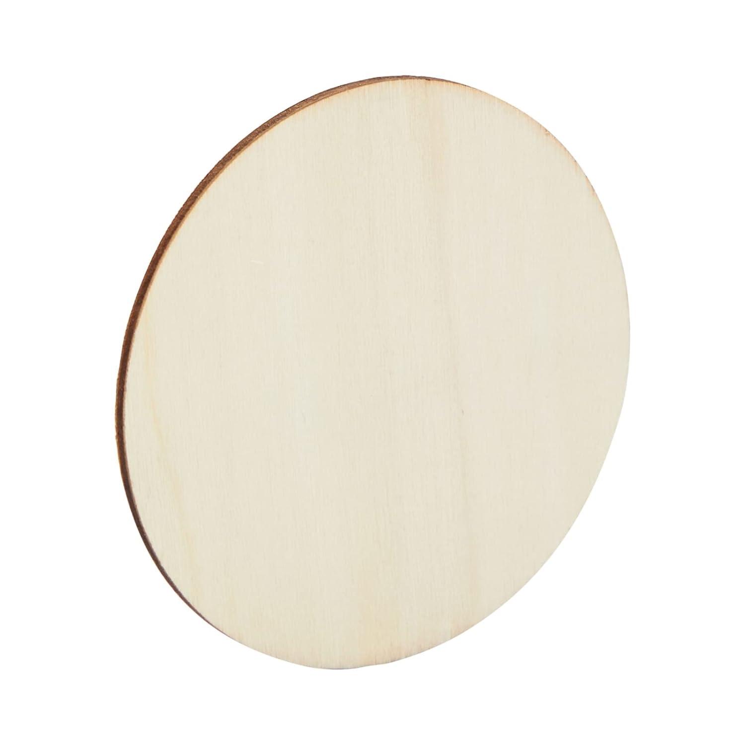 Juvale 36 Pack Unfinished Wood Circles for Crafts, 3 Inch Round Wooden Cutouts for DIY Projects