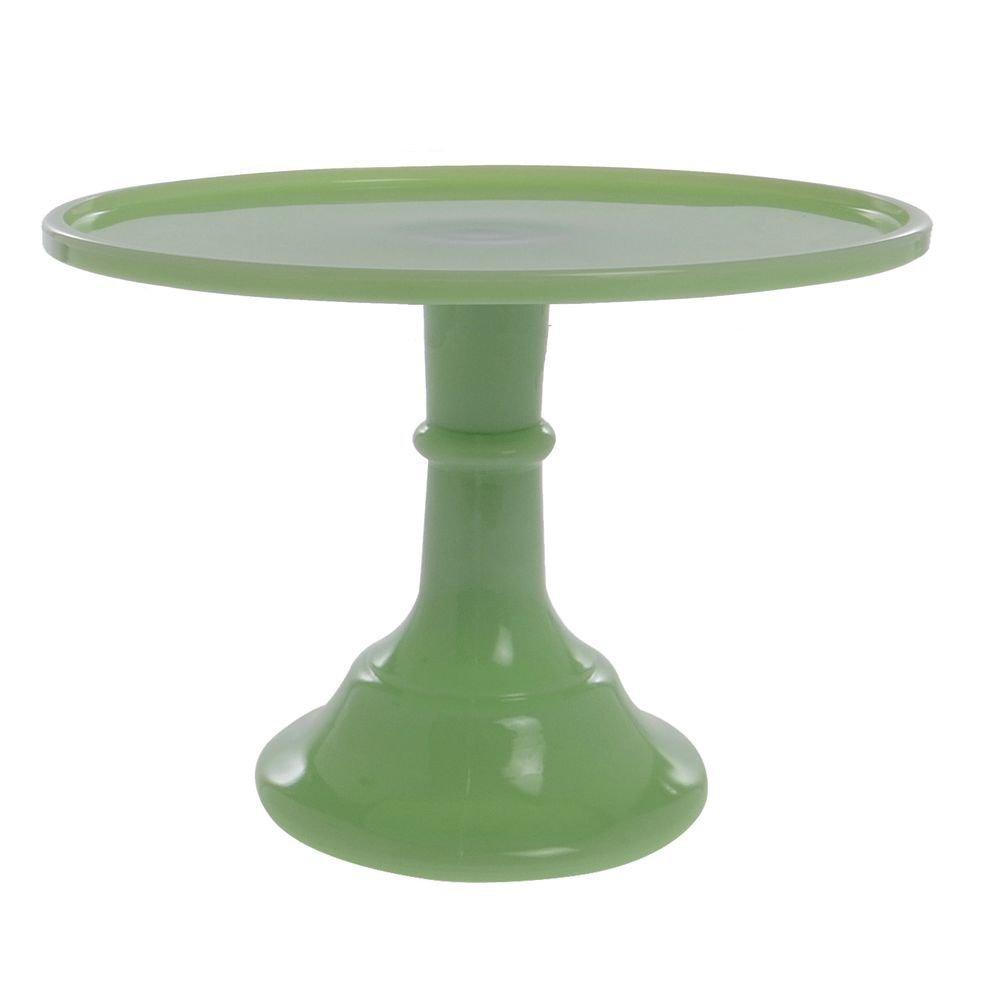 Mosser Glass 12" Footed Cake Plate - Jade
