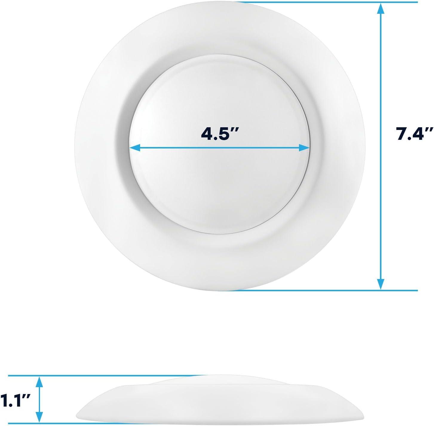 White 6-Inch LED Disk Light with Adjustable Color Temperature