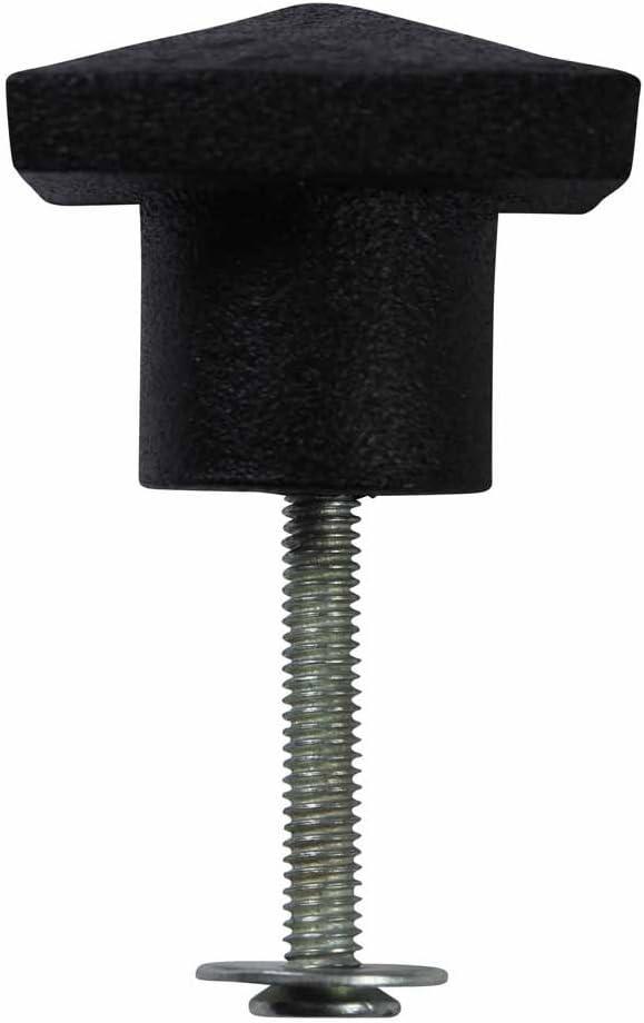 The Renovators Supply Inc. Iron Cabinet Hardware Knob Pull Square Black 1 1/4" Renovators Supply (Set of 4)