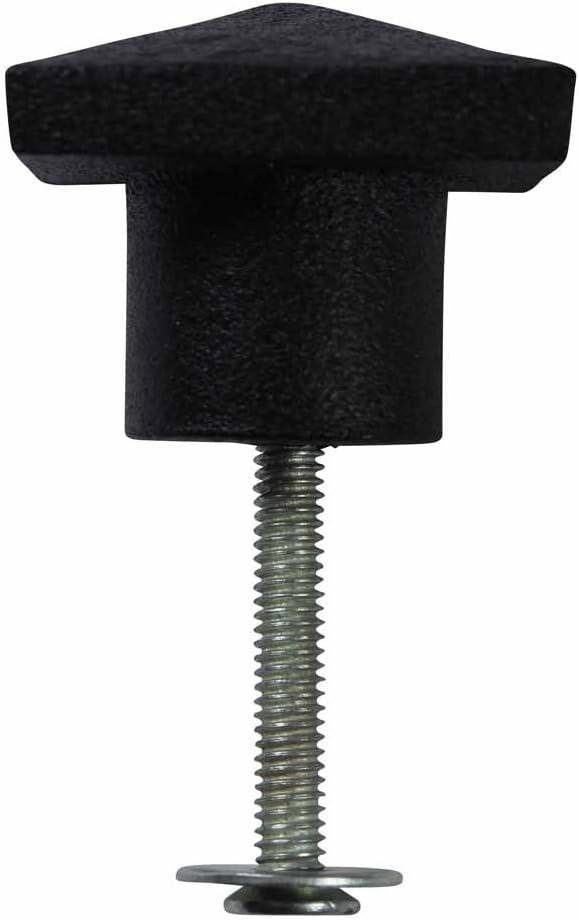 Black Square Iron Cabinet Knob with Mounting Hardware