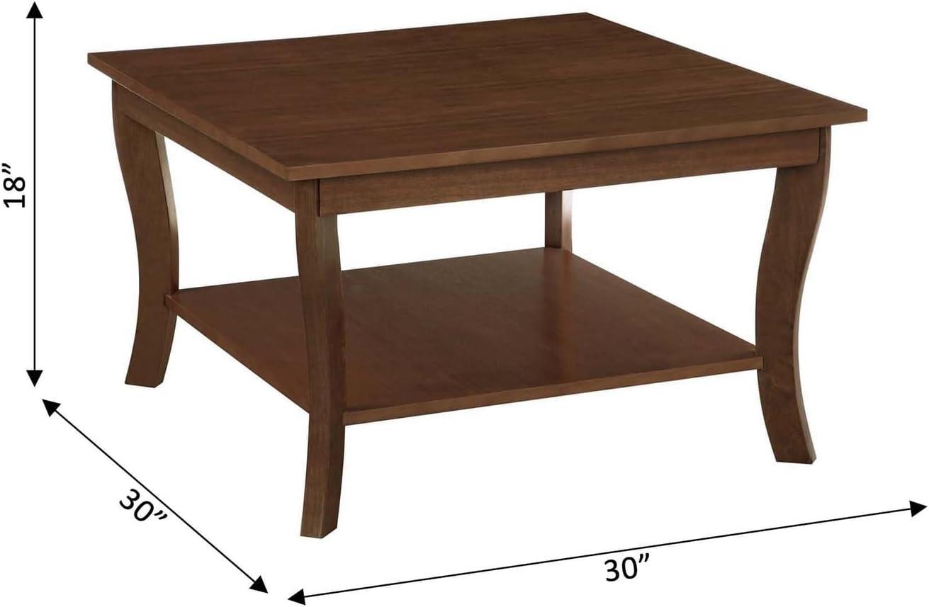 Convenience Concepts American Heritage Square Coffee Table, Multiple Finishes