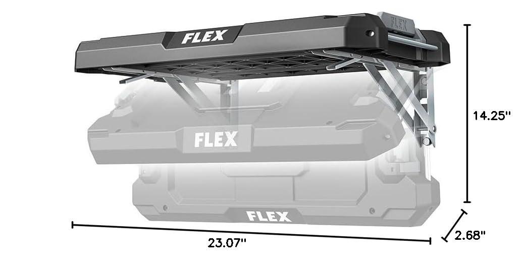 Flex Black and Gray Folding Rack Shelf with Quick-Connect Latch