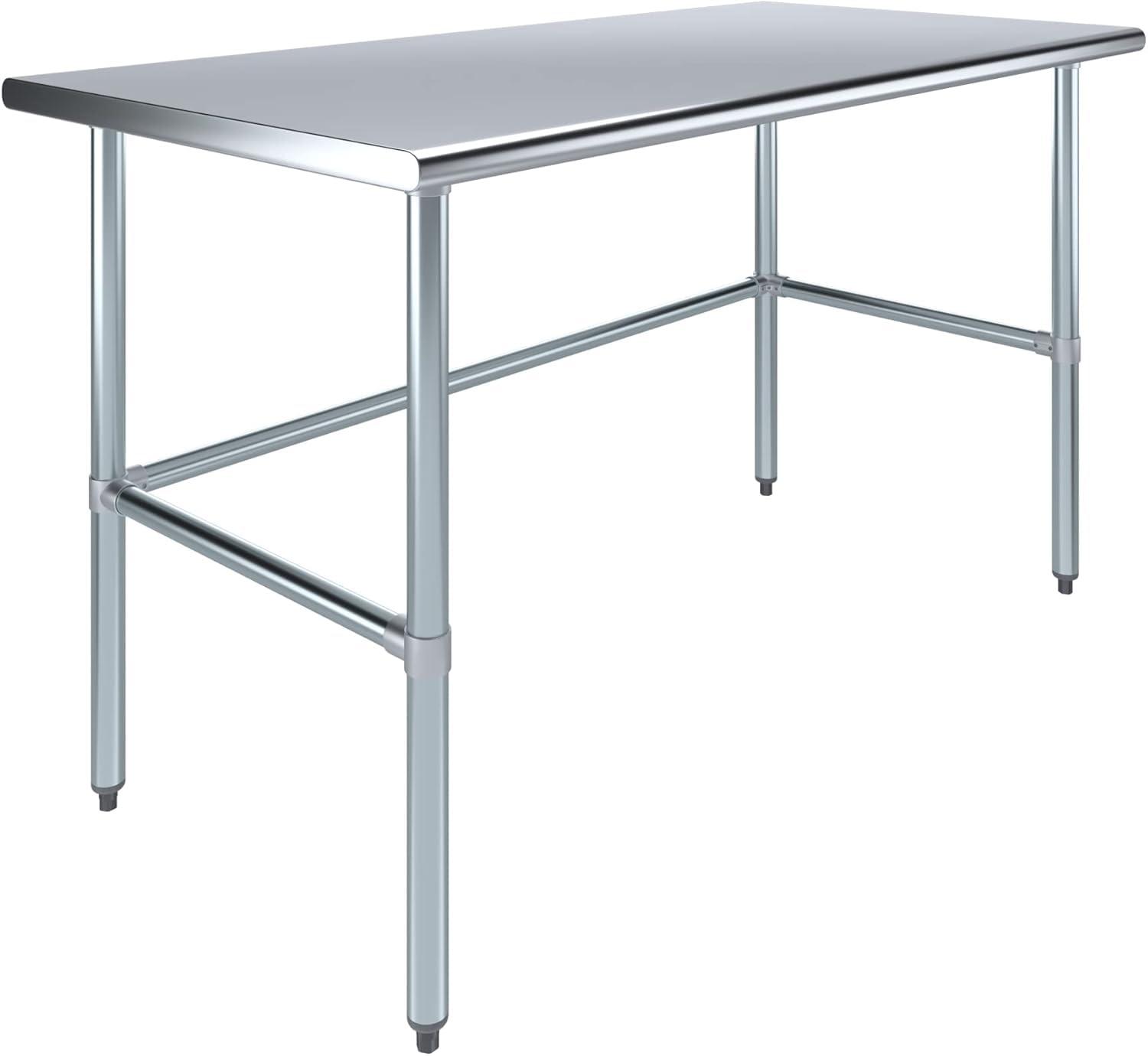 Amgood Stainless Steel Open Base Work Table