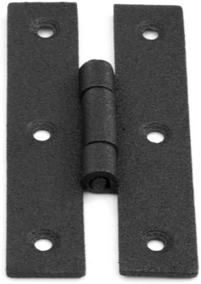 Black H Flush Hinge 3" L Wrought Iron with Hardware